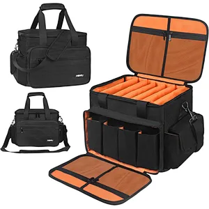 HOMFU DJ Gig Gear bag-DJ Cable File Organizer Bag with Detachable Dividers,DJ Travel Gig Bag With Organization Package for Business Trips,Daily Use,DJ File Equipment,Musician Accessories,Outdoor